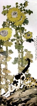  tournesol Tableaux - Xu Beihong Tournesols chinois traditionnel